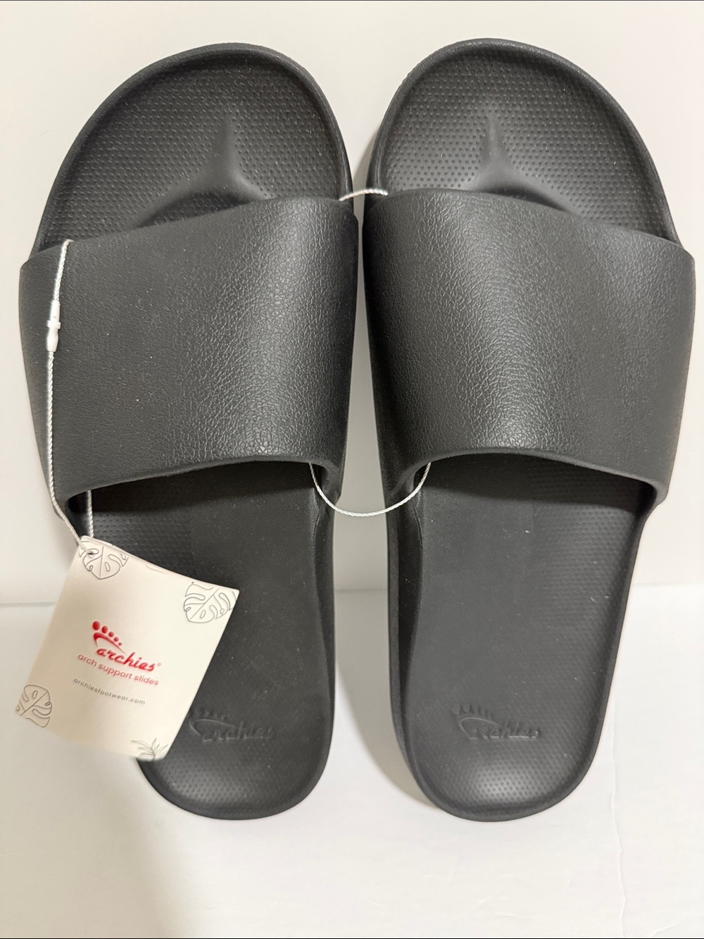 Archie’s Black Arch Support Slides Sandals Men’s Size 13
